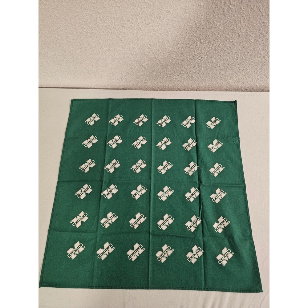 Michigan State Spartans 21x21 Bandana Green Cotton Logo Print Vintage Style